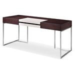 Ezra Modern Brown Oak and Grey Office Desk - 3