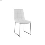 Leandro White Eco - Leather Dining Chair by Casabi