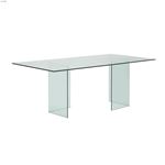 Miami Clear Glass Dining Table 1