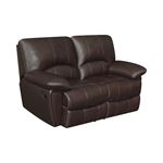 Clifford Chocolate Leather Reclining Love Seat 600282 by Coaster