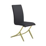 Chanel Upholstered Side Chair Black And Gold 105172