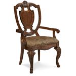 A.R.T. Furniture Old World Shield Back Arm Chair with Fabric Seat