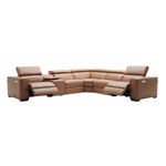 Picasso Caramel Leather Reclining Sectional 2