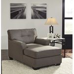 Tibbee Slate Fabric Tufted Chaise Lounger 99101-3