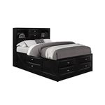 Global Furniture Linda Black Queen Captain Bed