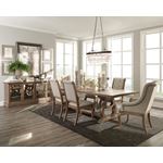 Brockway Cove Barley Brown 5 Piece Trestle Dining Set 110291-S5 by Coaster