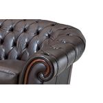 262 Classic Brown Italian Leather Sofa Bed 262 By ESF Furniture 3