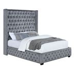 Coaster Rocori Grey Wingback Tufted Bed 306075KE