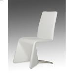 Nisse - Contemporary White Leatherette Dining Chai
