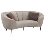 Ellorie Beige Channel Back Curved Loveseat 504838 By Coaster