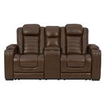 Backtrack Chocolate Leather Power Reclining Lov-3