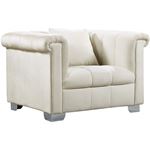 Kayla Cream Velvet Tufted Chair Kayla_Chair_Cream by Meridian Furniture