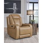 Card Player Cappuccino Faux Leather Power Recli-3