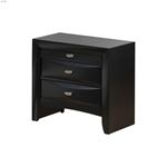 Linda Black 2 Drawer Nightstand by Global Furniture USA