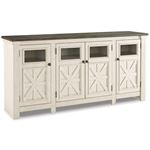 Bolanburg 74 inch Extra Large Weathered White TV Stand W647-60 By Ashley Signature Design