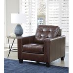 Altonbury Tufted Walnut Leather Chair 87504-3