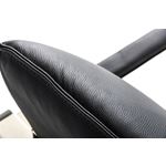 Dunn Modern Black Leather Lounge Chair- 3