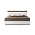 SanRemo B White and Walnut Panel Bed by JM Furniture
