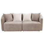 Townsend Latte Chenille Rolled Arm Sofa 504754-3