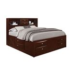 Linda Merlot Queen Captain Storage Bed by Global Furniture USA