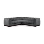 Quinn 101 inch 5pc Grey Chenille Fabric Sectional By Meridian Furniture