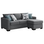 Storey Grey Sleeper Sectional Sofa Chaise Grey 504779 By Coaster