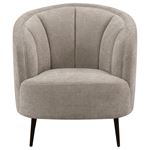 Ellorie Beige Channel Back Curved Chair 504839-3