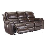 Rackingburg Mahogany Leather Power Reclining Sofa U3330187 By Ashley Signature Design