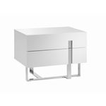 Collins High Gloss White Lacquer Nightstand / End 
