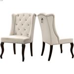 Suri Cream Upholstered Tufted Velvet Dining Chair