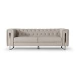 Salvia Modern Beige Linen Sofa