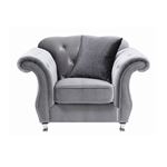 Frostine Silver Button Tufted Chair 551163 By Coaster