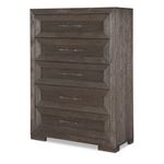 Facets 5 Drawer Chest in Mink with Silver Undertones By Legacy Classic