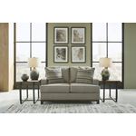 Kaywood Granite Fabric Loveseat with Wood Trim-3