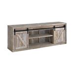 Weathered Oak 71 inch Sliding Barn Door TV Stand 723283 By Coaster