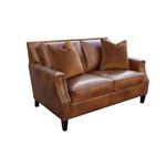 Leaton Brown Sugar Leather Loveseat 509442 By Coaster