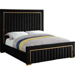 Dolce Black Velvet Upholstered Bed By Meridian Furniture