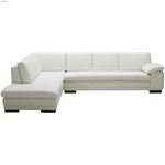 625 Modern White Italian Leather Sectional