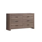 Brantford Barrel Oak 6 Drawer Dresser 207043 By Coaster