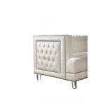 Lucas Cream Velvet Tufted Chair Lucas_Chair_Cream by Meridian Furniture 3