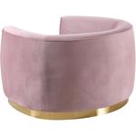 Julian Pink Velvet Gold Trim Chair Julian_Chair_Pink/Gold by Meridian Furniture 3