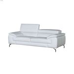 A973 White Leather Sofa by JM Furniture