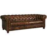 Chester Tufted Malawi Tonga Leather Stationary Sofa SS195-03-087 By Hooker Furniture