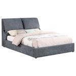 Laurel Grey Upholstered Pillow Back Headboard Platform Bed 306041 By Coaster