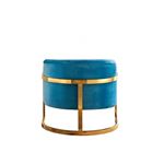 Carter Aqua Velvet Upholstered Accent Chair - 3