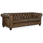 Chester Tufted Tianran Nature Leather Stationary Sofa SS195-03-083 By Hooker Furniture
