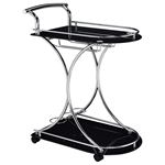 Coaster Elfman Bar Cart Black and Chrome 910001