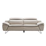 Modern 973 Light Grey Leather Sofa Front