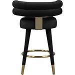 Fitzroy Black Velvet Counter Stool - Set of 2-3