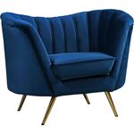 Margo Navy Velvet Chair Margo_Chair_Navy by Meridian Furniture